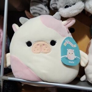 Malia Sea Cow Manatee squishmallows NWT S8 Valentines Day Pink white